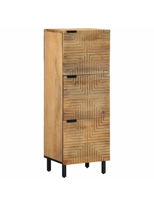 Highboard ruskea 40x33x110 cm massiivipuu mango