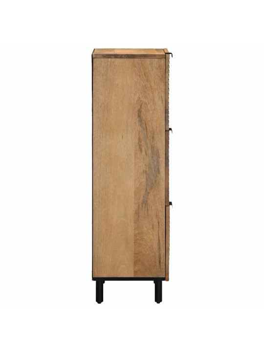 Highboard ruskea 40x33x110 cm massiivipuu mango