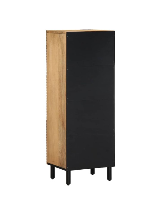 Highboard ruskea 40x33x110 cm massiivipuu mango