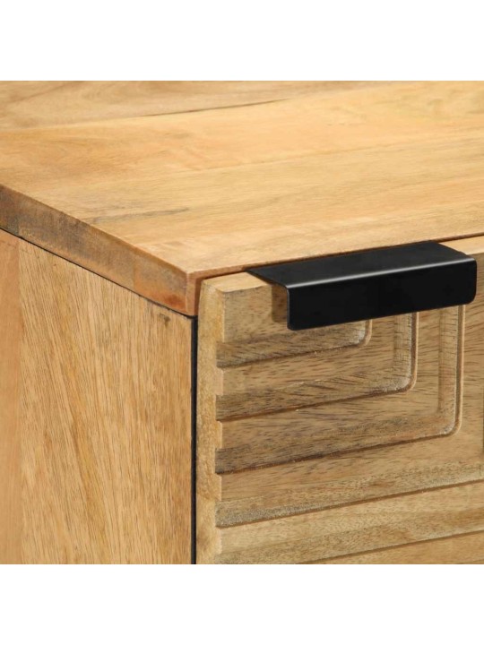 Highboard ruskea 40x33x110 cm massiivipuu mango