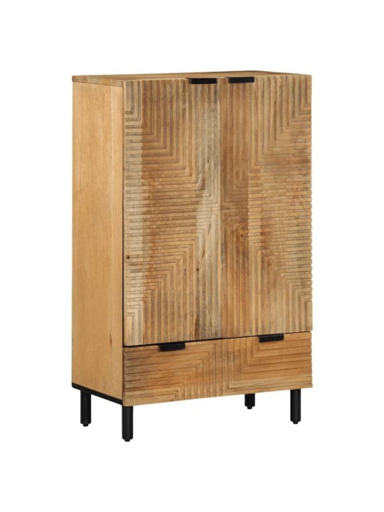 Highboard ruskea 60x33x100 cm massiivipuu mango