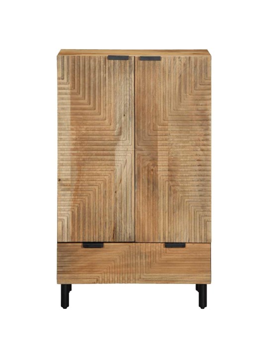 Highboard ruskea 60x33x100 cm massiivipuu mango