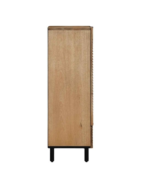 Highboard ruskea 60x33x100 cm massiivipuu mango
