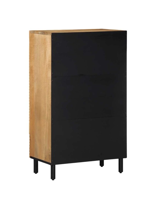 Highboard ruskea 60x33x100 cm massiivipuu mango
