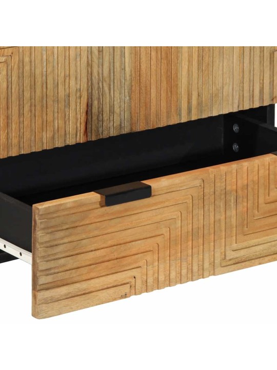 Highboard ruskea 60x33x100 cm massiivipuu mango