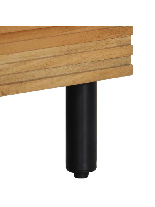 Highboard ruskea 60x33x100 cm massiivipuu mango