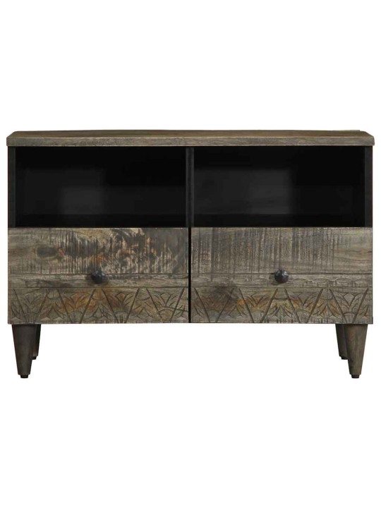 Tv-kaappi vaaleanharmaa 70x33,5x46 cm massiivipuu mango
