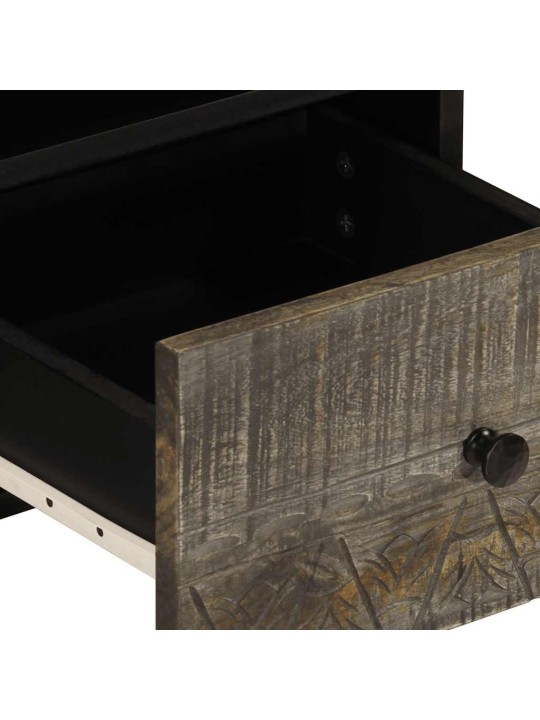 Tv-kaappi vaaleanharmaa 70x33,5x46 cm massiivipuu mango