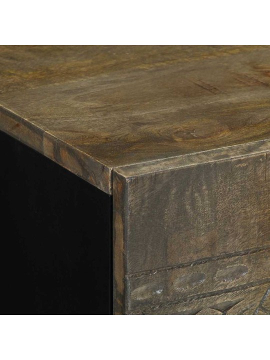 Yökaappi vaaleanharmaa 50x33x60 cm massiivipuu mango