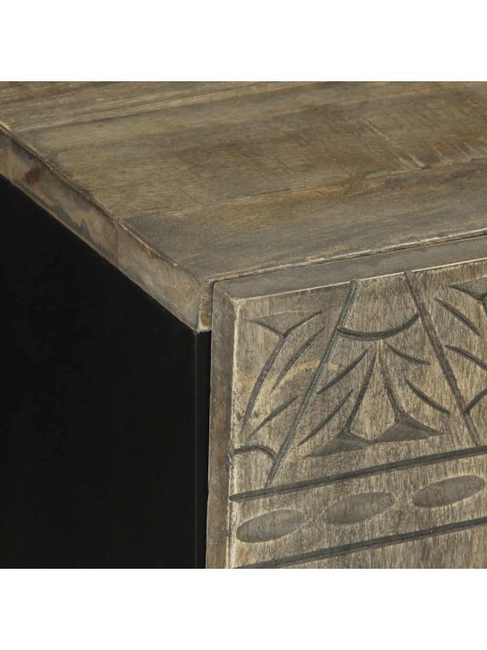 Tv-kaappi vaaleanharmaa 105x33,5x46 cm massiivipuu mango