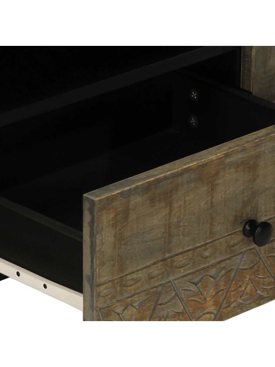 Tv-kaappi vaaleanharmaa 105x33,5x46 cm massiivipuu mango