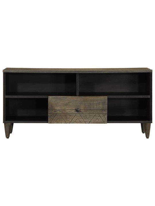 Tv-taso musta 100x33x46 cm täysi mangopuu