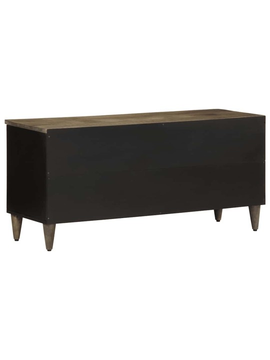 Tv-taso musta 100x33x46 cm täysi mangopuu