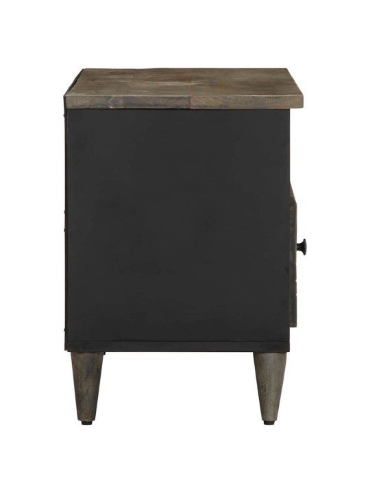 Tv-taso musta 80x33x46 cm täysi mangopuu