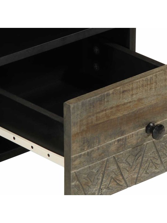 Tv-taso musta 100x33x46 cm täysi mangopuu