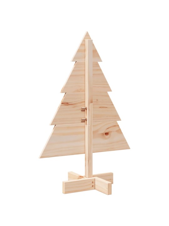 Puinen koristejoulukuusi 70 cm täysi mänty
