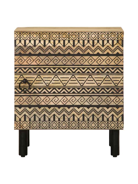 Sänkykaapit 2 kpl musta 40x33,5x46 cm massiivipuuta mango