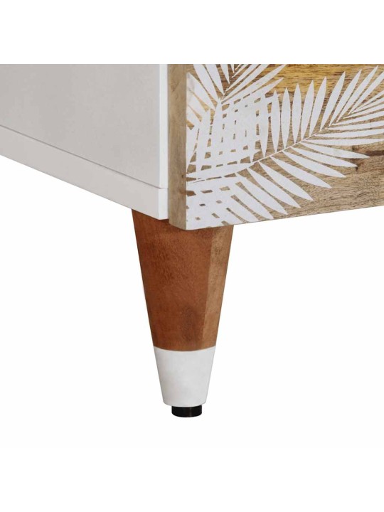 Yöpöytäkaapit 2 kpl 40x33,5x46 cm massiivipuu mango