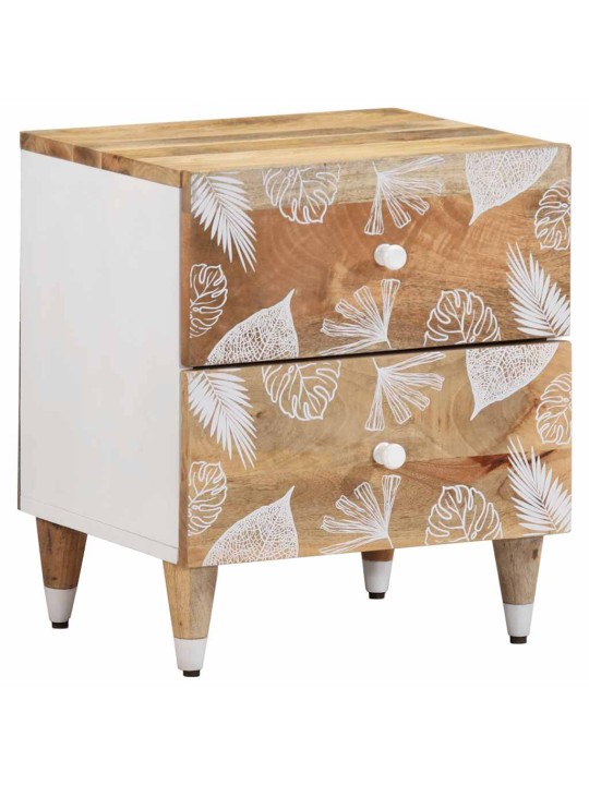 Yöpöytäkaapit 2 kpl 40x33,5x46 cm massiivipuu mango