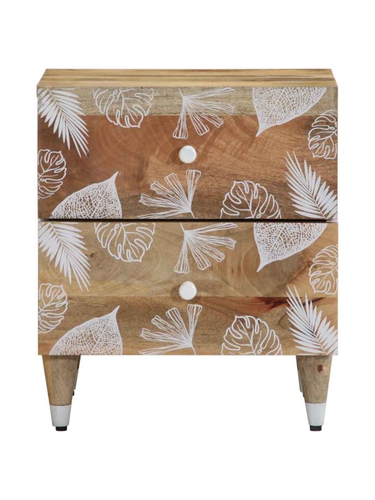 Yöpöytäkaapit 2 kpl 40x33,5x46 cm massiivipuu mango