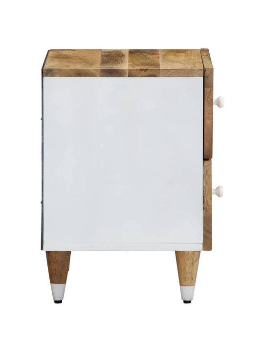 Yöpöytäkaapit 2 kpl 40x33,5x46 cm massiivipuu mango