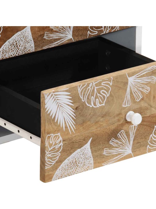 Yöpöytäkaapit 2 kpl 40x33,5x46 cm massiivipuu mango