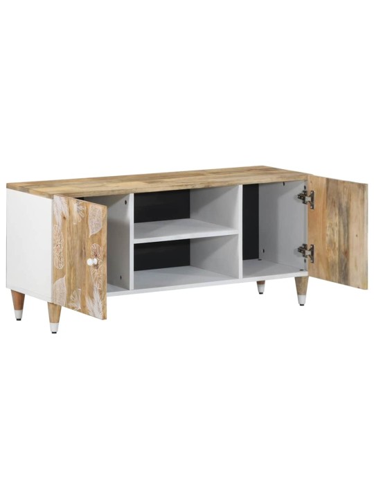 Tv kaappi 105x33,5x46 cm massiivipuu mango