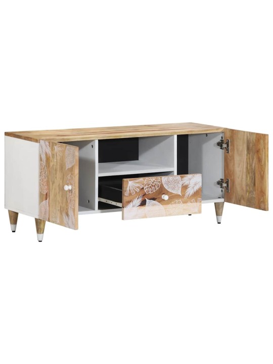 Tv kaappi 105x33,5x46 cm massiivipuu mango