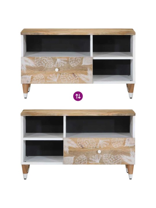 Tv kaappi 80x33,5x46 cm massiivipuu mango