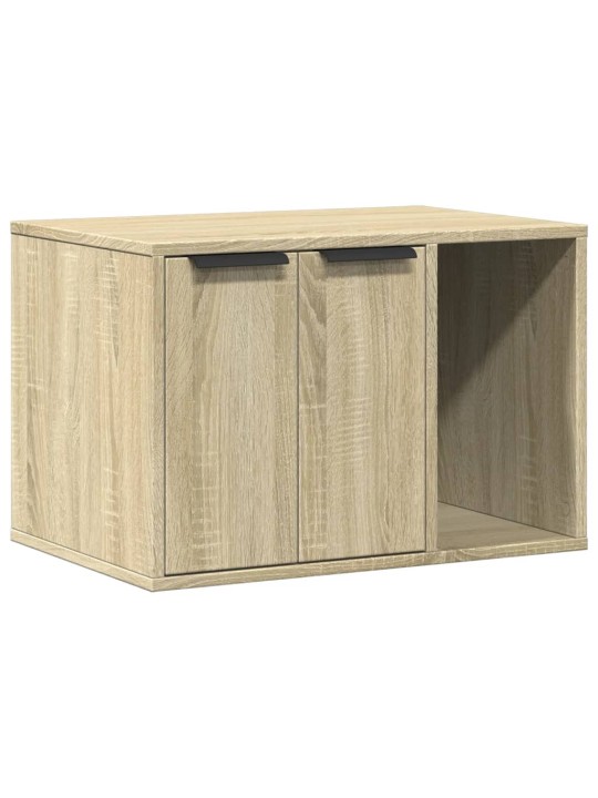 Kissanhiekkalaatikon kotelo musta 60x40x40 cm tekninen puu