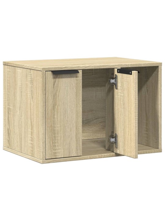 Kissanhiekkalaatikon kotelo musta 60x40x40 cm tekninen puu