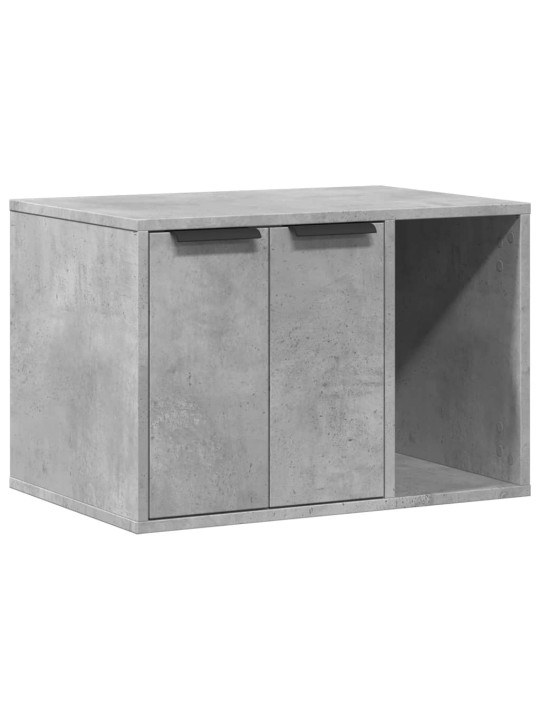 Kissanhiekkalaatikon kotelo harmaa 60x40x40 cm tekninen puu