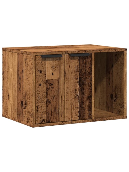Kissanhiekkalaatikon kotelo vanha puu 60x40x40 cm tekninen puu