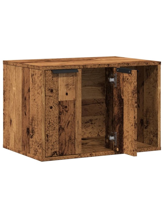 Kissanhiekkalaatikon kotelo vanha puu 60x40x40 cm tekninen puu