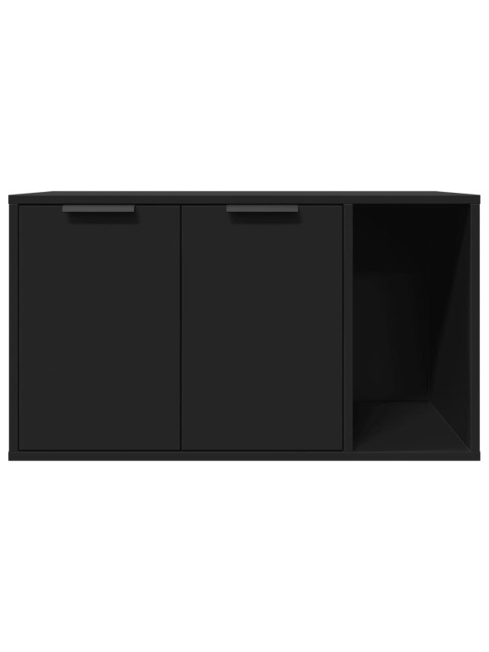Kissanhiekkalaatikon kotelo musta 80x50x45 cm tekninen puu