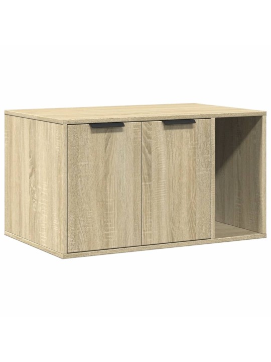 Kissanhiekkalaatikon kotelo sonoma 80x50x45 cm tekninen puu