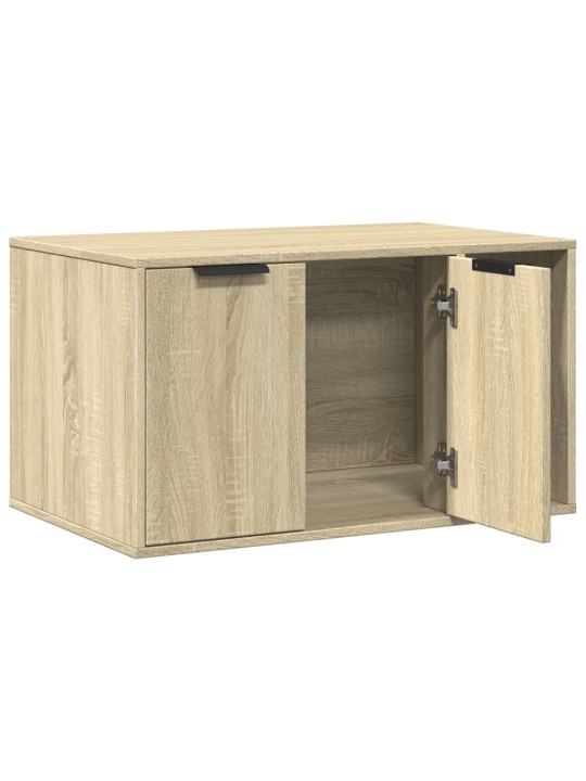 Kissanhiekkalaatikon kotelo sonoma 80x50x45 cm tekninen puu