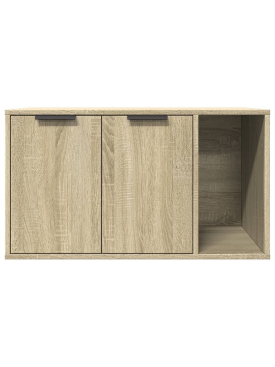 Kissanhiekkalaatikon kotelo sonoma 80x50x45 cm tekninen puu
