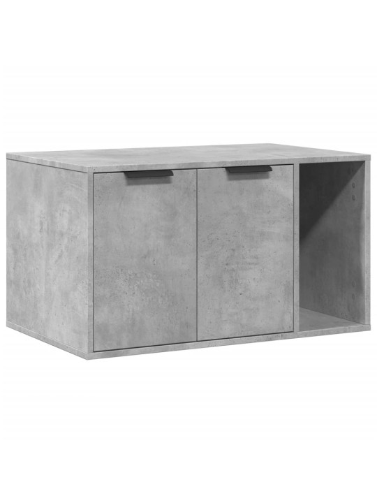 Kissanhiekkalaatikon kotelo harmaa 80x50x45 cm tekninen puu