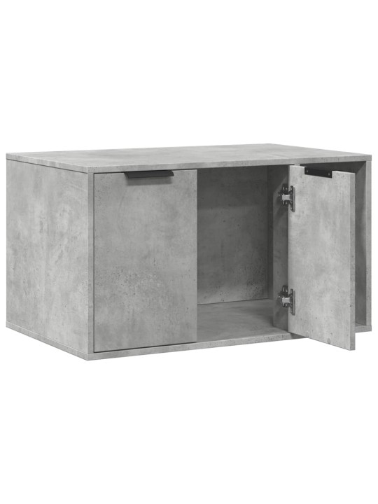 Kissanhiekkalaatikon kotelo harmaa 80x50x45 cm tekninen puu