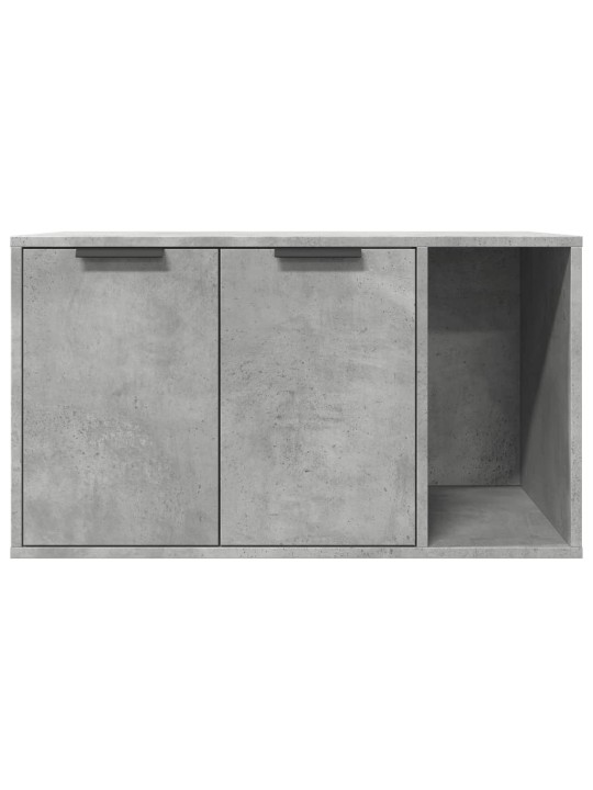 Kissanhiekkalaatikon kotelo harmaa 80x50x45 cm tekninen puu
