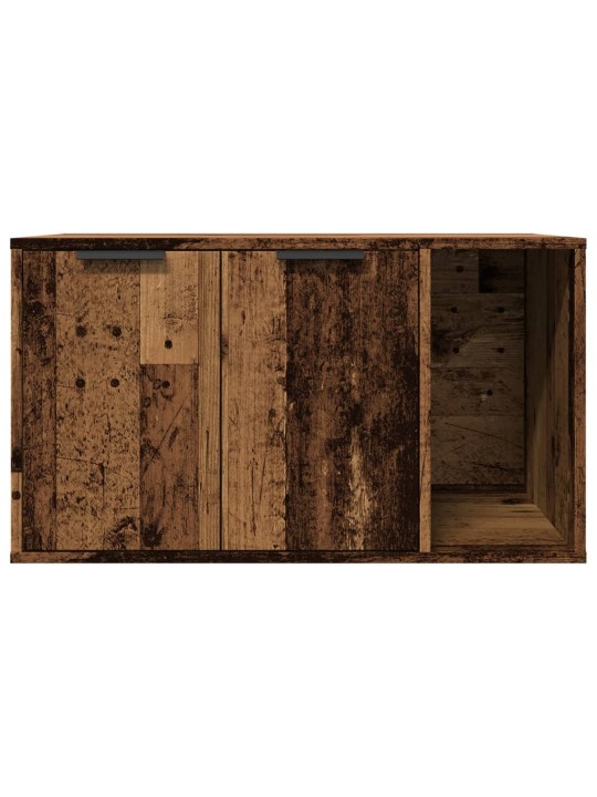 Kissanhiekkalaatikon kotelo vanha puu 80x50x45 cm tekninen puu