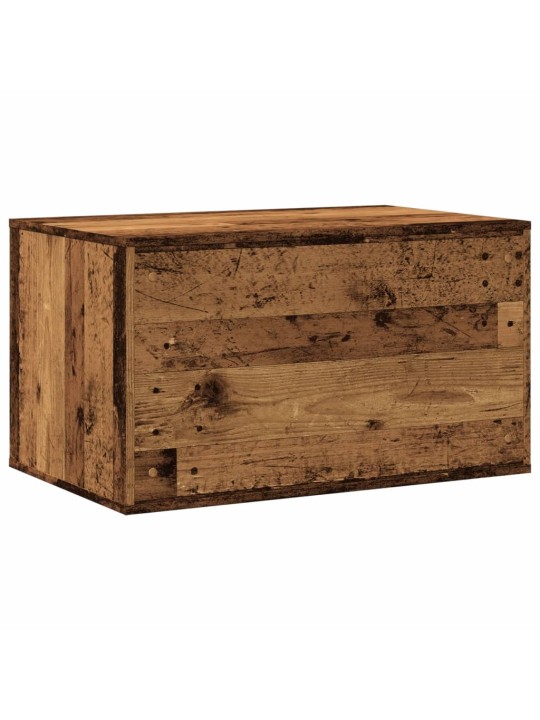 Kissanhiekkalaatikon kotelo vanha puu 80x50x45 cm tekninen puu
