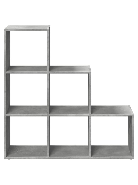 Huoneenjakaja 3 tasoa betoninharmaa 99x29x99 cm tekninen puu