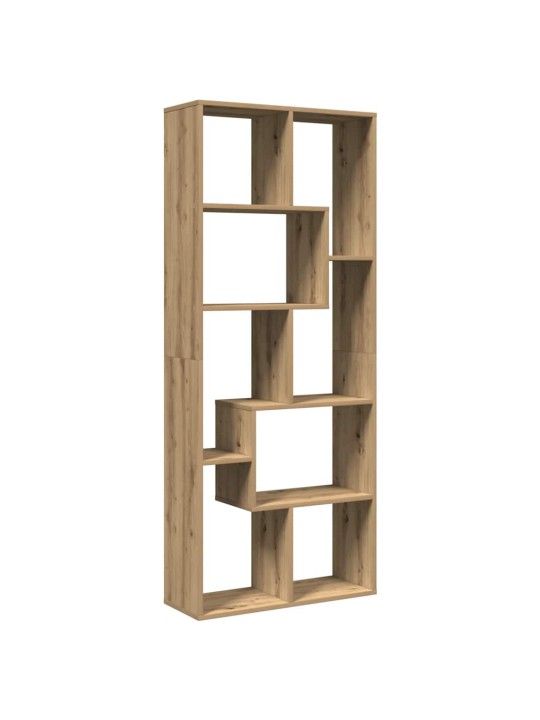 Huoneenjakaja/kirjahylly tammi 67x25x161,5 cm tekninen puu