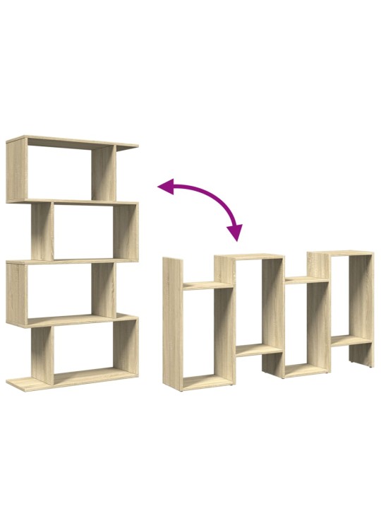 Huoneenjakaja 4 tasoa Sonoma-tammi 70x24x129 cm tekninen puu