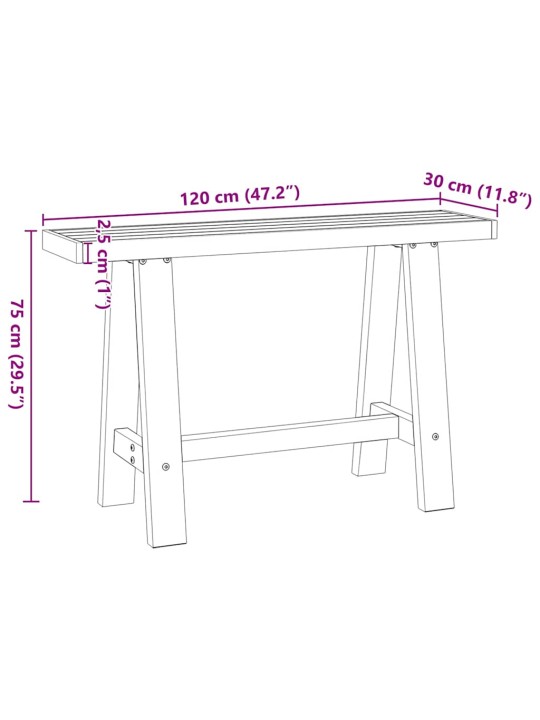 Konsolipöytä noain a-muotoiset jalat 120x30x75 cm