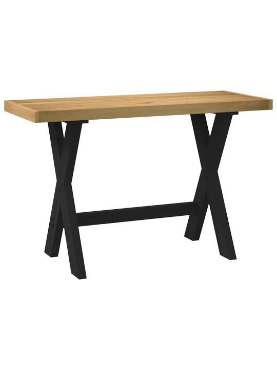Työpöytä noain x-muotoiset jalat 120x50x75 cm massiivipuu mänty
