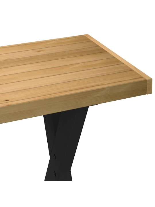 Työpöytä noain x-muotoiset jalat 120x50x75 cm massiivipuu mänty