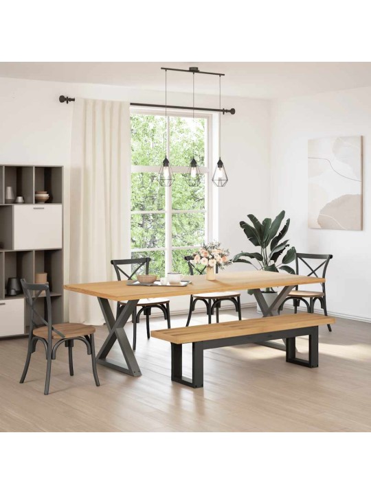 Ruokapöytä noain u-muotoiset jalat 180x40x45cm massiivipuumänty